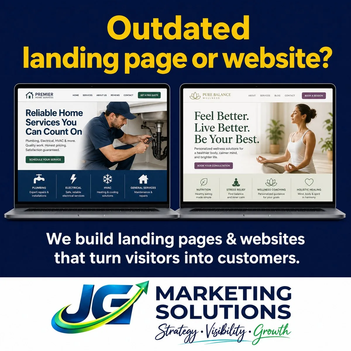 Landing page campaign creative