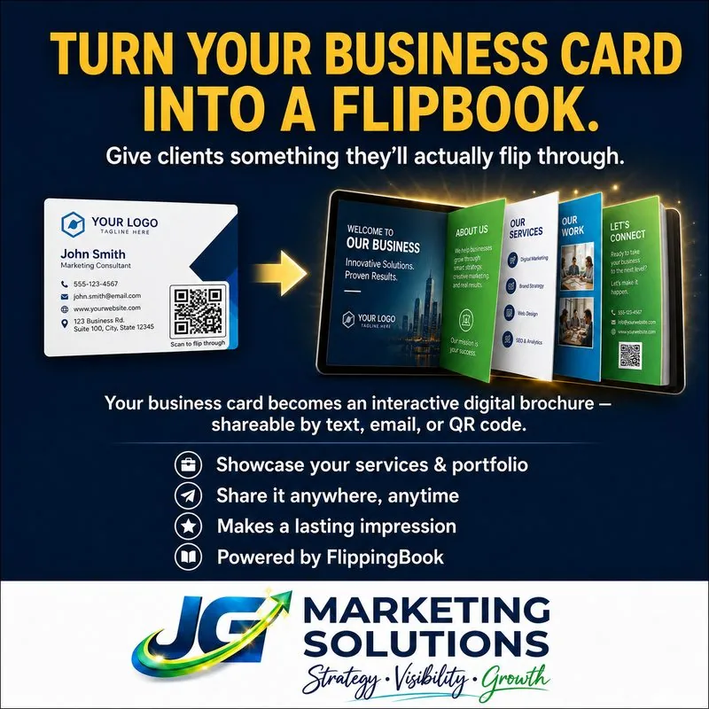 Digital flipbook business card creative