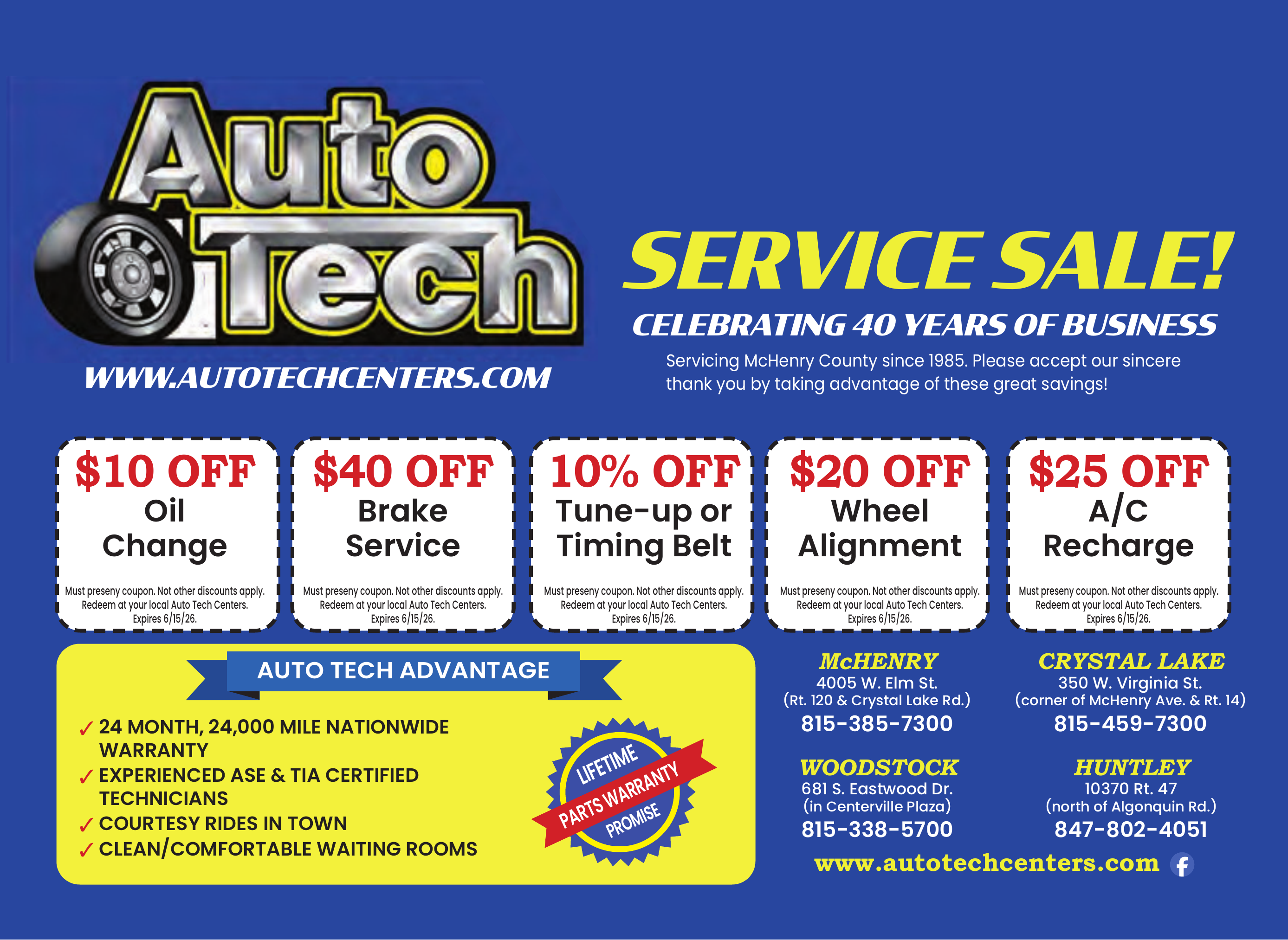 Auto Tech — EDDM Postcard Campaign — Back