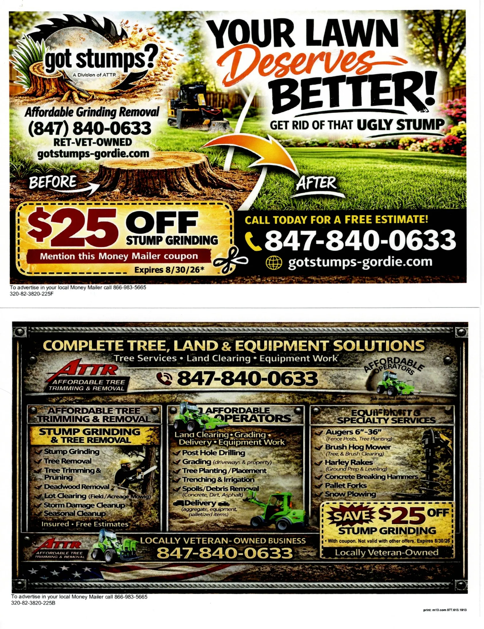 Got Stumps / ATTR — Printed Flyer Campaign — Front