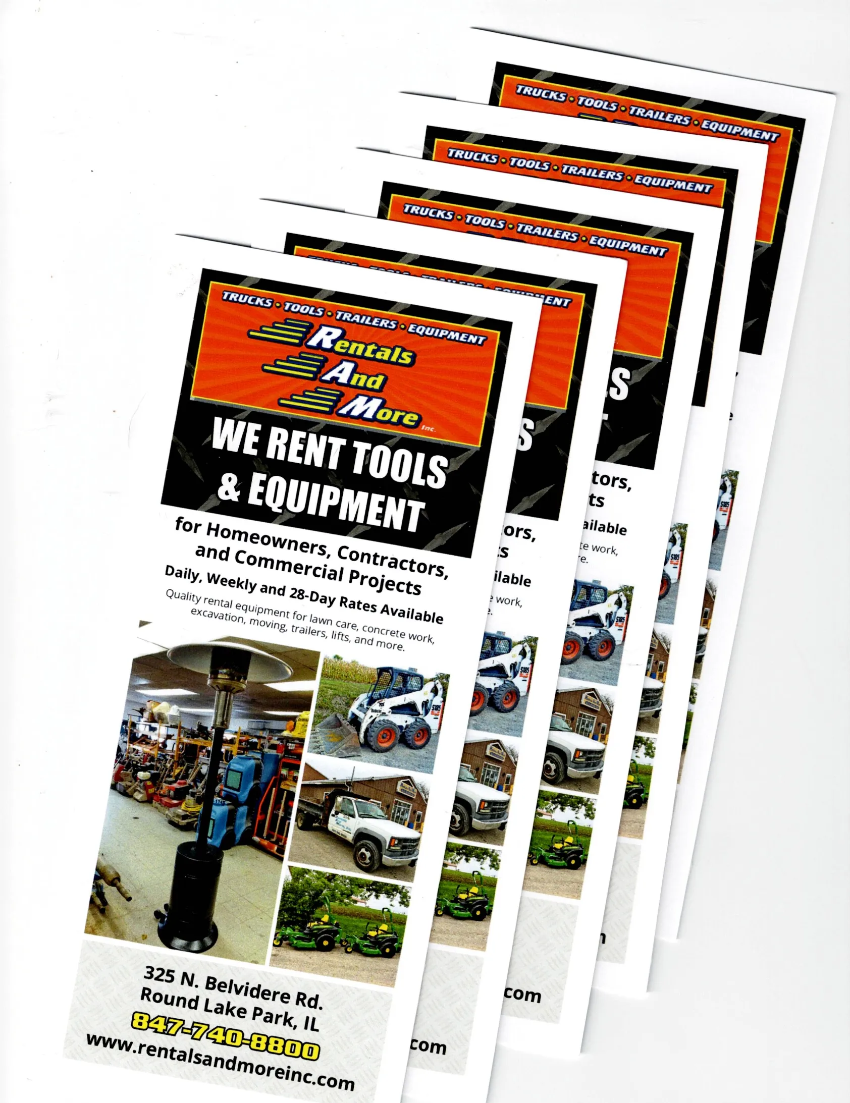 Rentals And More Inc. — Money Mailer & Trifold Brochure Campaign — Front